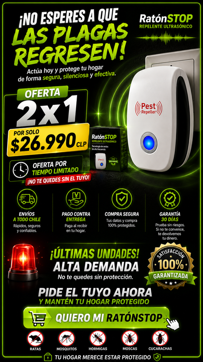 RatónStop - repelente ultrasónico para el hogar