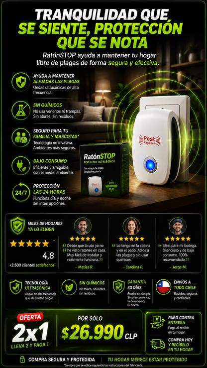 RatónStop - repelente ultrasónico para el hogar